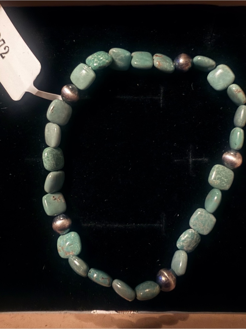 Turquoise Beaded Stretch Bracelet - Women Jewelry